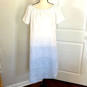 XCVI Linen Ombre Midi Dress Size Small